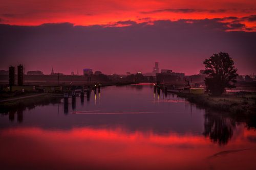 Leeuwarden mirrored in the morning sun