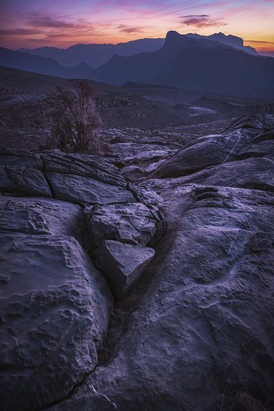 Jebel Shams massief in de zonsondergang van Jean Claude Castor