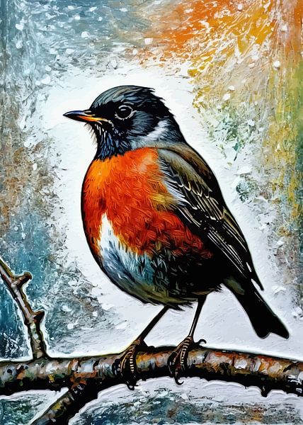 Amerikaanse Roodborst 4 van MIROKKU