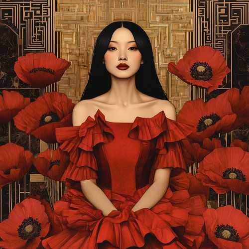 Rote Schönheitskönigin