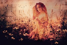 Dreaming on a Sunday afternoon in the meadow by Helga Blanke