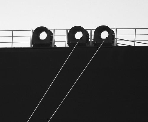In de haven van Rotterdam