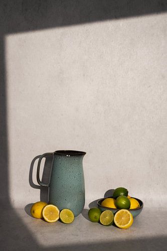 Modern still life with lemons and limes by John van de Gazelle fotografie