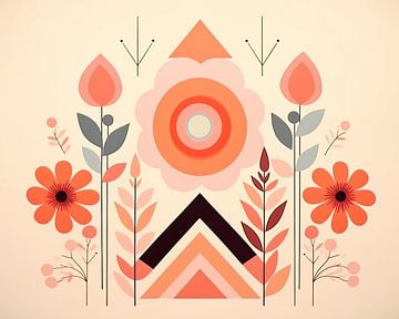 Blume Abstrakt | Symmetrie von Abstraktes Gemälde
