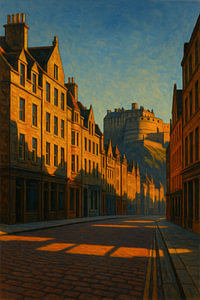 Goldener Abend von Edinburgh - Der Schatten des Schlosses