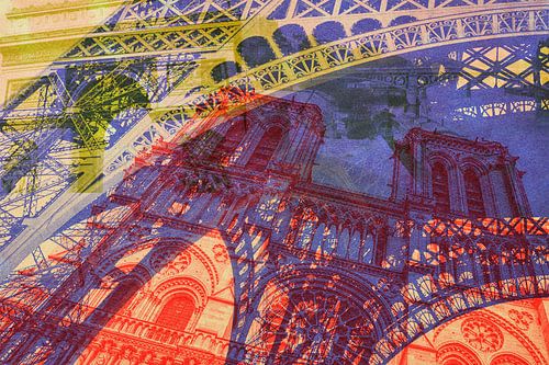 Screen print of Paris