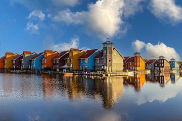 Reitdiephaven, kleurrijke woonwijk in Groningen van Gert Hilbink