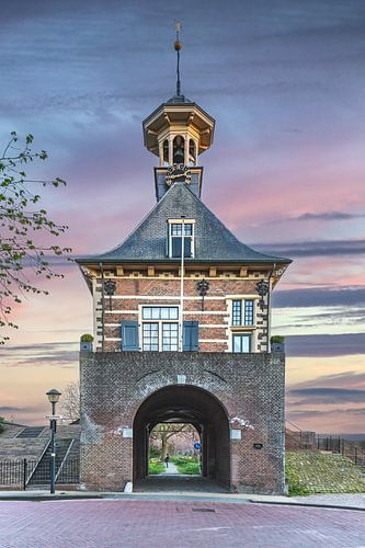 Dalempoort te Gorinchem tijdens zonsondergang
