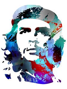 Portrait abstrait de Che Guevara sur Art By Dominic