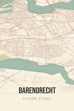 Alte Karte von Barendrecht (Südholland) von Rezona