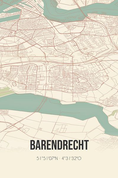 Vintage map of Barendrecht (South Holland) by Prints of Place