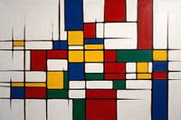 Abstractie Piet Mondriaan stijl