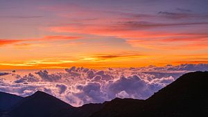 Sonnenaufgang auf dem Vulkan Haleakala, Maui, Hawaii