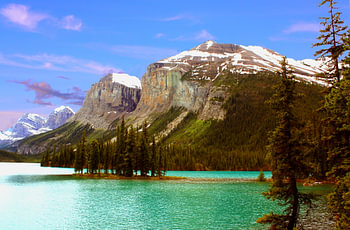Maligne Lake in de Rocky Mountains
