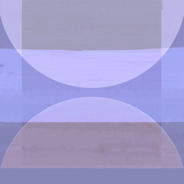 Abstrakte Lila Bauhaus Formen von FRESH Fine Art
