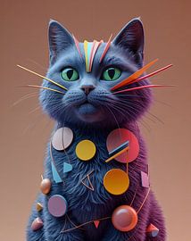 Cat Blueball Heartbreaker by Liona Toussaint