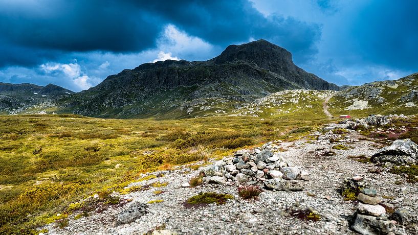 A view of the amazing and idyllic Norwegian landscape. Autumn image of mountains. by Peter Jacek