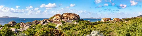 Granietrotsen, eiland Virgin Gorda, panorama
