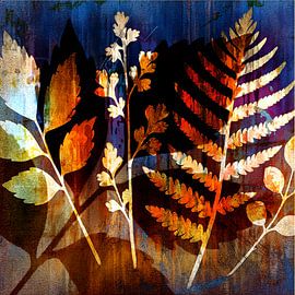 Modern Botanical Mixed Media art -6