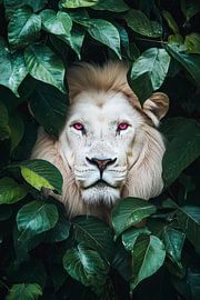 White lion in the jungle - mysterious by Poster Art Shop