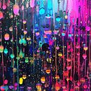 Abstracte neon regen van TheXclusive Art thumbnail