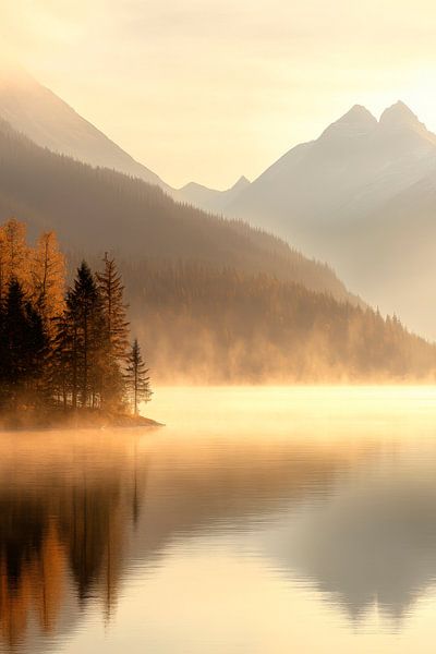 Dawn at the lake by Poster Art Shop