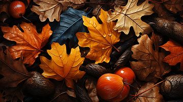 Kleurrijke herfstbladeren op de vloer van Animaflora PicsStock