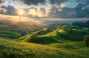 Französischer Sommer: Sonnenuntergangsidylle