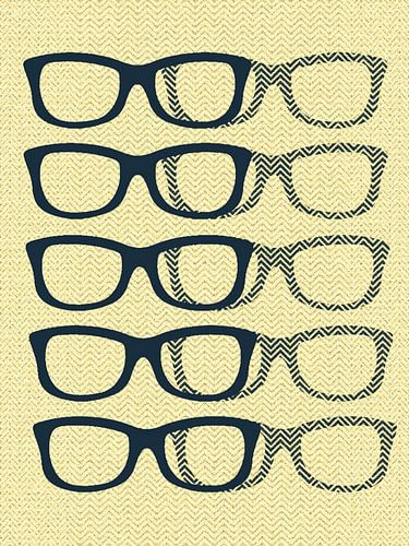 Glasses Black & Cream