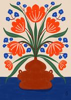 Boho Folk Floral Illustration