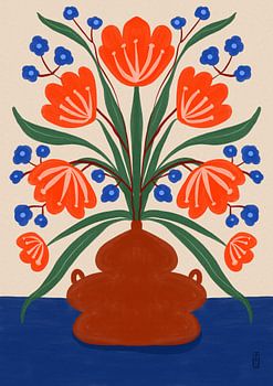 Boho Folk Floral Illustration