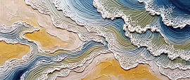 Strukturiertes Meeresrelief – Fließende Landschaft von AidasignArt