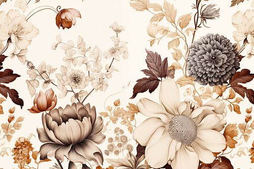 Modern Chique, Vintage Bloemen motief
