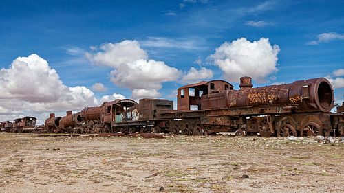 Der Zugfriedhof bei Uyuni in Bolivien von Roland Brack