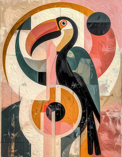 Toekan - figuratief en modern kunstwerk