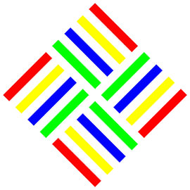 No Crossing | Open | S=2 | Gap=1 | Color=4 | RGBY  | Center=Green von Gerhard Haberern
