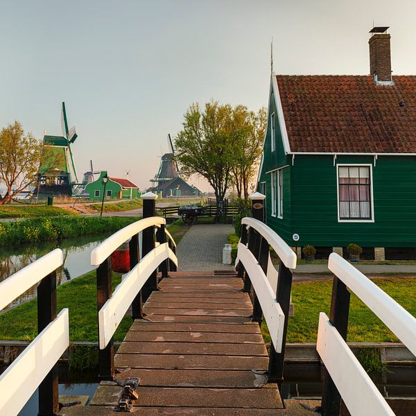 Freilichtmuseum Zaanse Schans bei Sonnenaufgang, Niederlande von Markus Lange