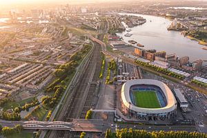 Luchtfoto Stadion Feijenoord - De Kuip - Feyenoord van Prachtig Rotterdam