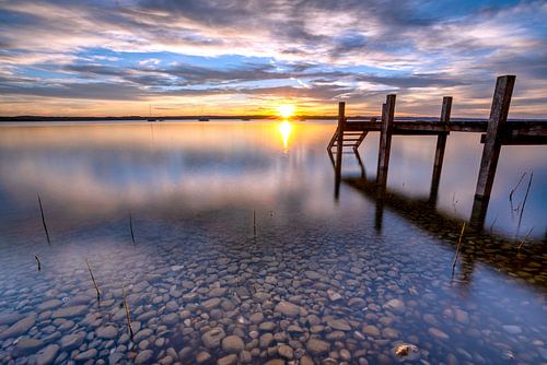 Zonsondergang aan het Starnbergmeer
