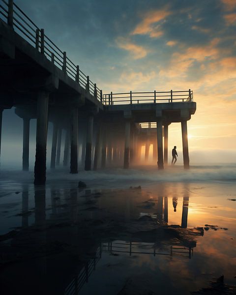 Pier at sunset by fernlichtsicht