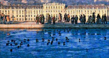 Sunny winter day at Schoenbrunn by Leopold Brix