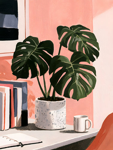 Redactioneel artikel: Gouache Monstera Corner