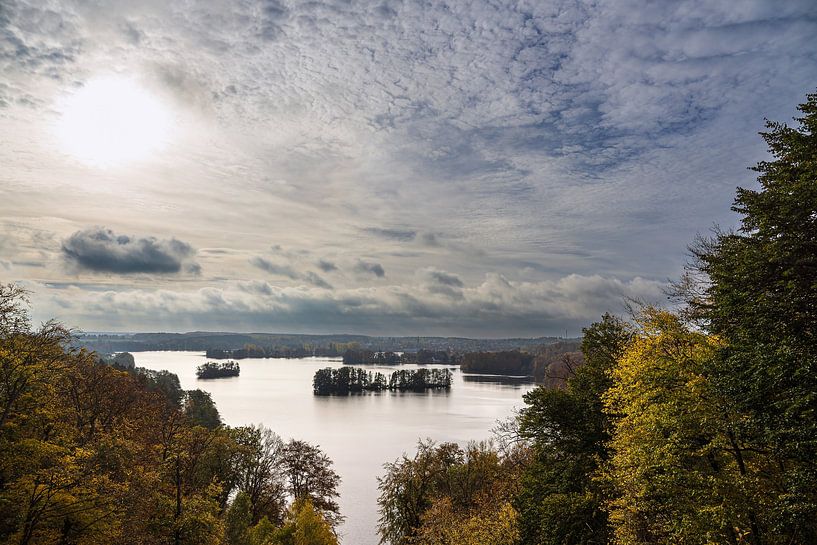 View from the Reiherberg over the Haussee lake to the Feldberger Seenla by Rico Ködder