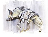 Gestreifte Hyäne von Mark Adlington Miniaturansicht