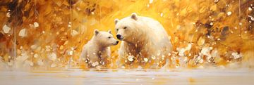 Ours polaires dorés sur Whale & Sons