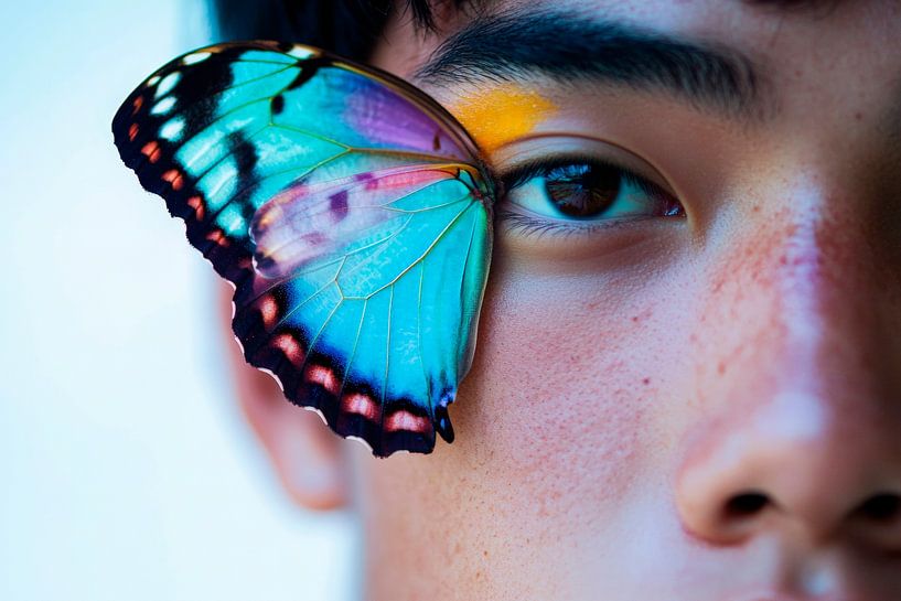 Butterfly on human eye by Poster Art Shop