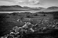 Irische Landschaft in Schwarz und Weiß von Bo Scheeringa Photography Miniaturansicht