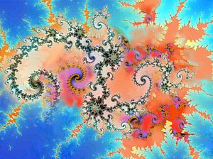 fraktale Landkarte mit Spiralen