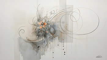 abstrait orange-bleu et rose dans des couleurs douces