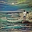 Verdronken in zijn smartphone (aan zee) van Ruben van Gogh - smartphoneart thumbnail